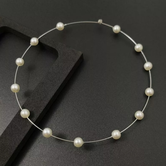 Woman's 925 silver with faux pearl earrings - Picture 4 of 5